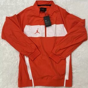 NIKE JORDAN TEAM 1/4 ZIP WOVEN HOT JACKET ORANGE